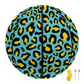 Teal And Yellow Leopard Pattern Print Basketball