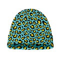 Teal And Yellow Leopard Pattern Print Beanie