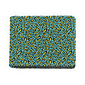Teal And Yellow Leopard Pattern Print Bifold Wallet