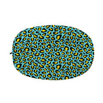 Teal And Yellow Leopard Pattern Print Car Side Mirror Covers