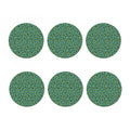 Teal And Yellow Leopard Pattern Print Coaster Set