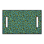 Teal And Yellow Leopard Pattern Print Golf Cart Seat Cover