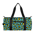 Teal And Yellow Leopard Pattern Print Gym Bag