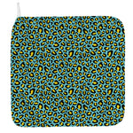 Teal And Yellow Leopard Pattern Print Hand Towel