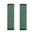 Teal And Yellow Leopard Pattern Print Handle Covers