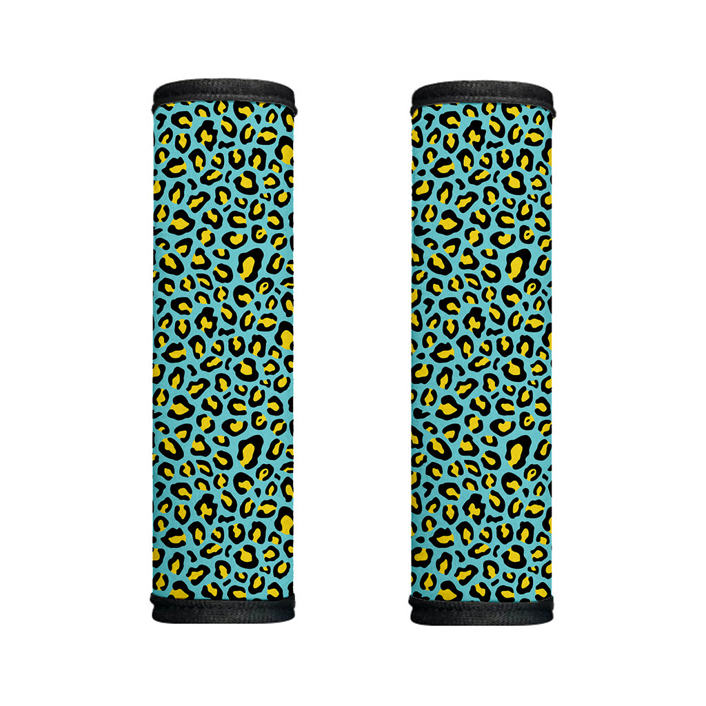 Teal And Yellow Leopard Pattern Print Handle Covers