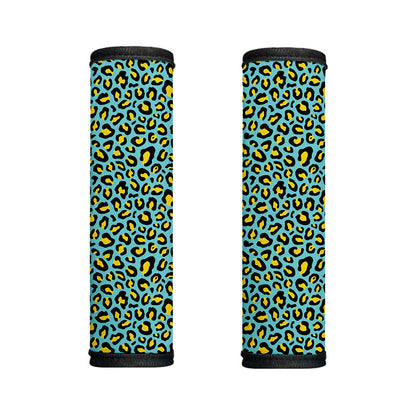 Teal And Yellow Leopard Pattern Print Handle Covers