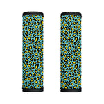 Teal And Yellow Leopard Pattern Print Handle Covers