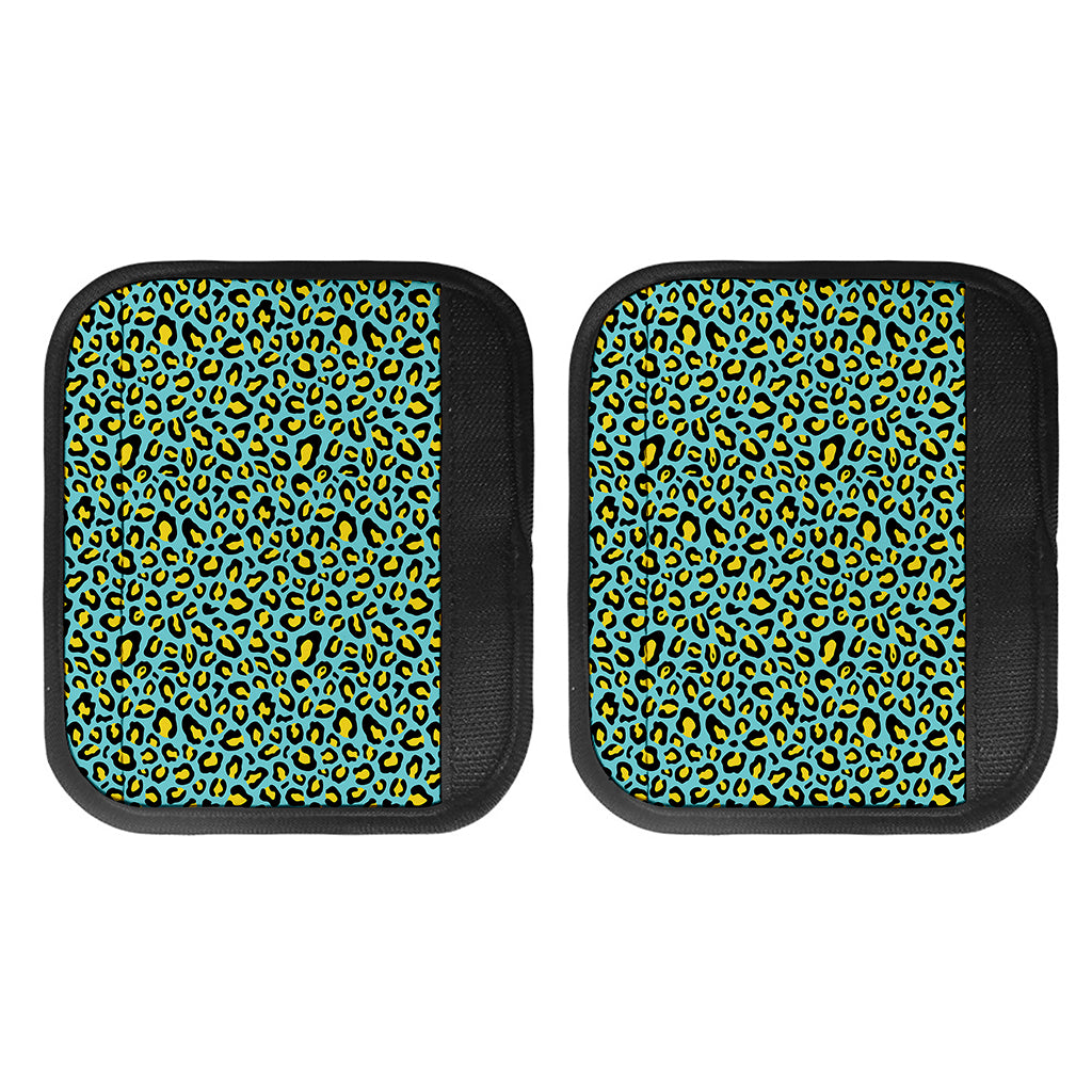Teal And Yellow Leopard Pattern Print Handle Covers