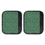 Teal And Yellow Leopard Pattern Print Handle Covers