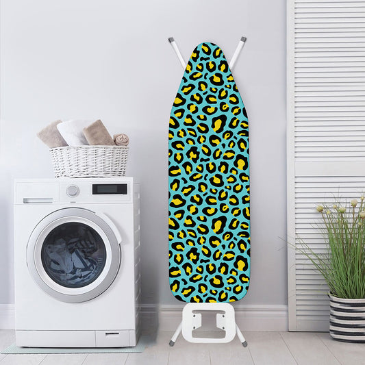 Teal And Yellow Leopard Pattern Print Ironing Board Cover