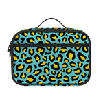 Teal And Yellow Leopard Pattern Print Portable Lunch Bag
