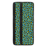 Teal And Yellow Leopard Pattern Print Refrigerator Handle Covers