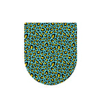 Teal And Yellow Leopard Pattern Print Toilet Lid Cover