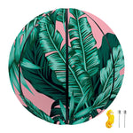 Teal Banana Leaves Pattern Print Basketball