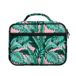 Teal Banana Leaves Pattern Print Briefcase Bible Bag