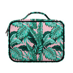 Teal Banana Leaves Pattern Print Briefcase Bible Bag