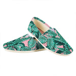 Teal Banana Leaves Pattern Print Casual Shoes