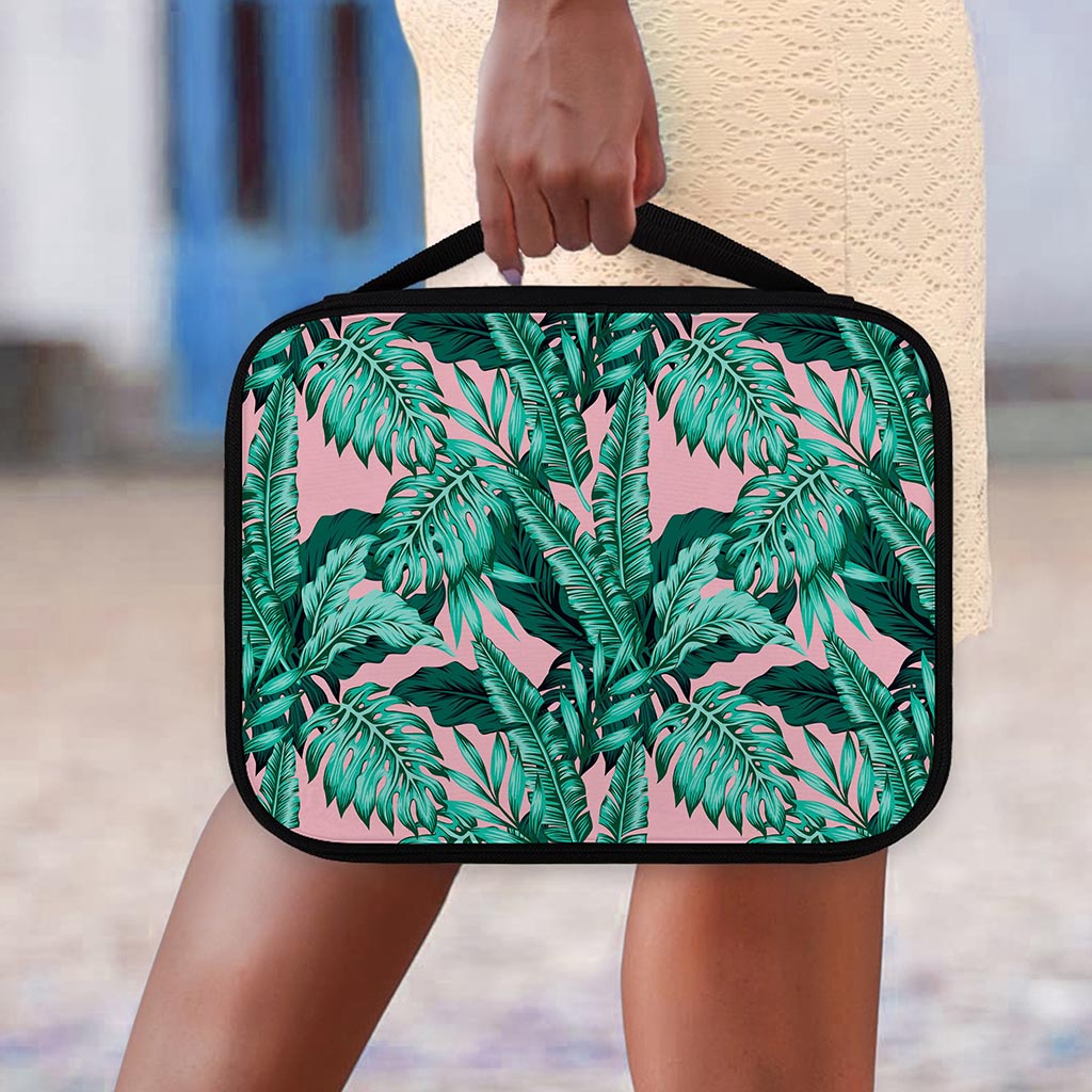 Teal Banana Leaves Pattern Print Classic Bible Case
