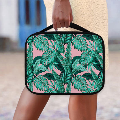 Teal Banana Leaves Pattern Print Classic Bible Case