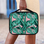 Teal Banana Leaves Pattern Print Classic Bible Case