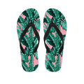 Teal Banana Leaves Pattern Print Flip Flops