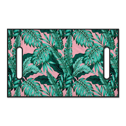 Teal Banana Leaves Pattern Print Golf Cart Seat Cover