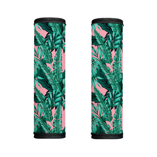 Teal Banana Leaves Pattern Print Handle Covers