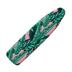 Teal Banana Leaves Pattern Print Ironing Board Cover
