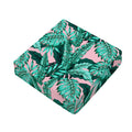 Teal Banana Leaves Pattern Print Outdoor Seat Cushion Cover