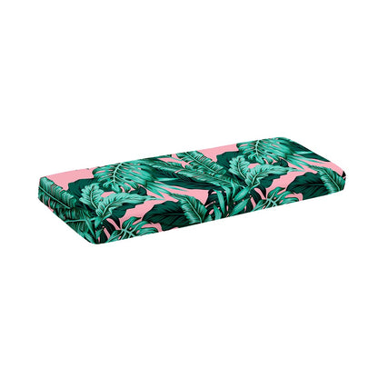 Teal Banana Leaves Pattern Print Piano Keyboard Cover