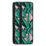 Teal Banana Leaves Pattern Print Refrigerator Handle Covers