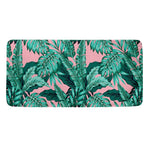 Teal Banana Leaves Pattern Print Towel