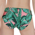 Teal Banana Leaves Pattern Print Women's Panties