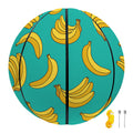 Teal Banana Pattern Print Basketball