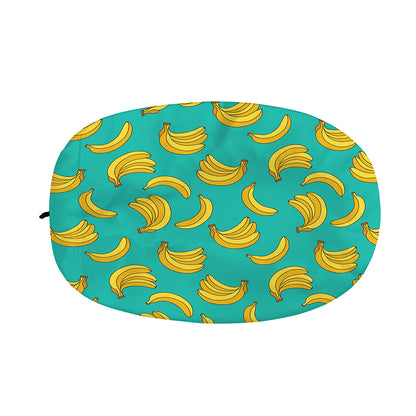 Teal Banana Pattern Print Car Side Mirror Covers