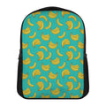 Teal Banana Pattern Print Casual Backpack
