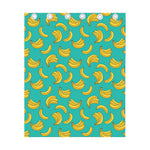 Teal Banana Pattern Print Curtain