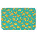 Teal Banana Pattern Print Indoor Door Mat