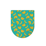 Teal Banana Pattern Print Toilet Lid Cover