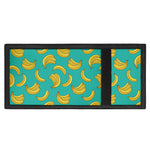 Teal Banana Pattern Print Trifold Wallet