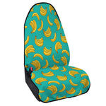 Teal Banana Pattern Print Waterproof Car Seat Cover