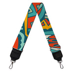 Teal Bohemian Mandala Pattern Print Bag Strap