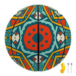 Teal Bohemian Mandala Pattern Print Basketball