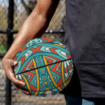 Teal Bohemian Mandala Pattern Print Basketball