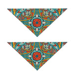 Teal Bohemian Mandala Pattern Print Dog Bandana