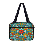 Teal Bohemian Mandala Pattern Print Double Strap Bible Bag