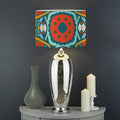 Teal Bohemian Mandala Pattern Print Drum Lamp Shade