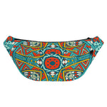 Teal Bohemian Mandala Pattern Print Fanny Pack