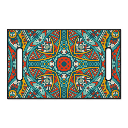 Teal Bohemian Mandala Pattern Print Golf Cart Seat Cover